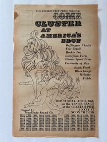 Cluster at Americas Edge 1968 Concert Ad Poster