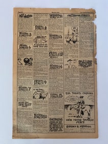 Robert Crumb 1970 Full Page LA Event Calander