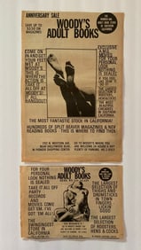 Woody's Adult Books 1969 Ad Poster Lot