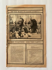 Timothy Leary LSD 1968 Black Panther Party Ad Poster