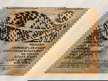 LA Pop Festival 1968 Concert Ad Poster