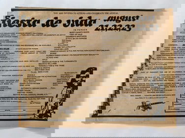 Fiesta De Vida 1969 Music Festival Ad Poster Robert Crumb on reverse