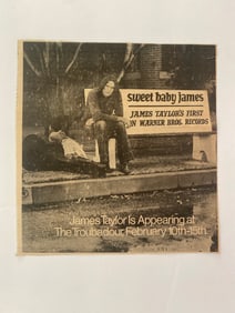 James Taylor 1970 Sweet Baby James Concert Ad