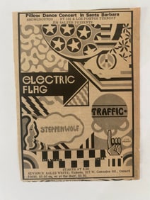 Traffic, Electric Flag Stepennwolf 1968 Concert Ad