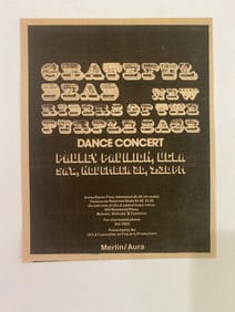 Grateful Dead 1969 UCLA Concert Ad