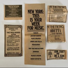 1970's Rock and Roll Concert Ad Lot (6)