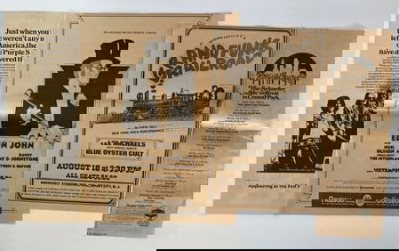 1970's Rock and Roll Concert Ad Lot (6)