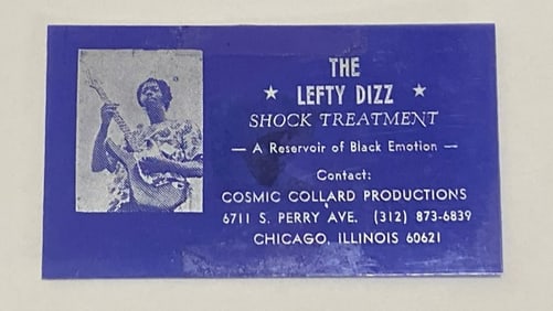 The Lefty Dizz Blues Musician Original Business Card