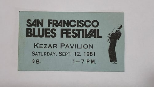 Ko Ko Taylor Signed 1981 SF BLues Festival Ticket