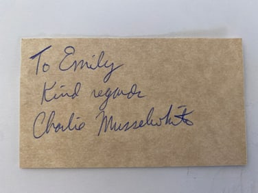 Charlie Musslewhite Signed Business Card