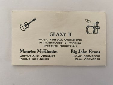 Glaxy II Blues Band Business Card