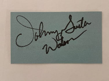 Jonny Guitar Watson Autographed Blues Business Card