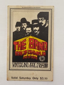 The Band 1969 Winterland Concert Ticket