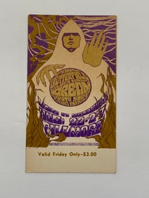 Cream & Paul Butterfield Blues Band 1967 Concert Ticket