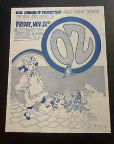 Traffic 1971 Oz Benefit Concert 1st Printing
