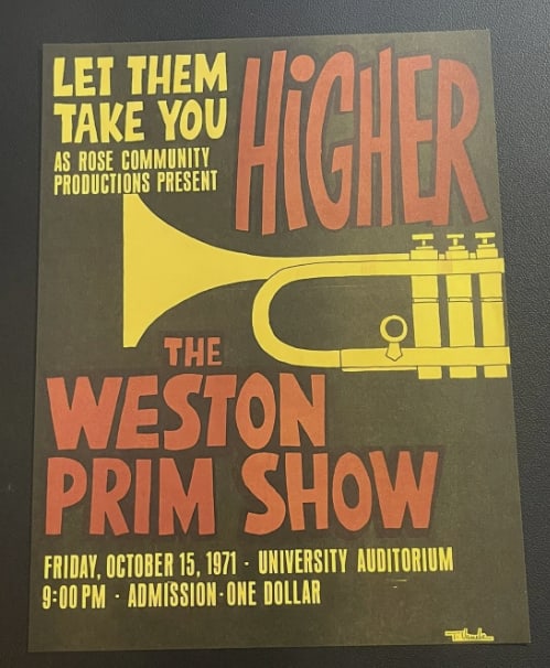 Sly and The Family Stone 1971 Concert Handbill: This original 1971 concert handbill for Sly and the Family Stone captures the peak of funk-fueled revolution. From Ken Hammon’s archive, it stands as a reminder of Sly’s explosive influence on sou