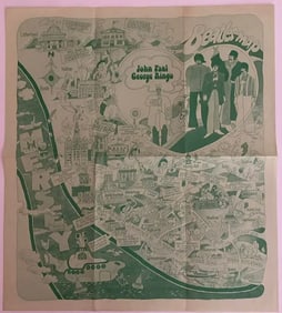 The Beatles Map Poster 1st Printing