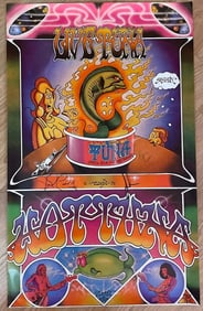 Hot Tuna 1977 New Years Concert Poster Signed by Band 1st Printing