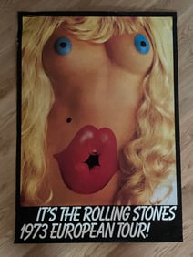 Rolling Stones 1973 European Tour Poster 1st Printing