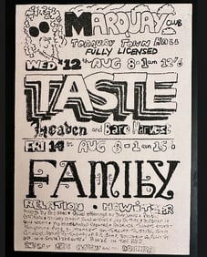 Taste & Derek & The Dominos 1970 Torquay Concert Handbill
