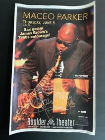Maceo Parker James Brown Band autographed Concert Poster