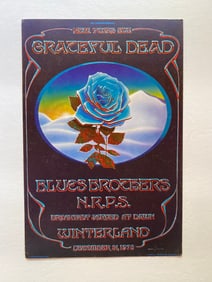 Grateful Dead 1973 Winterland Concert Handbill 1st Printing