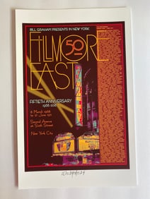 Fillmore East Final Concert Poster signed by David Byrd