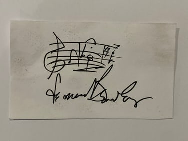 Leonard Bernstein Signed Card