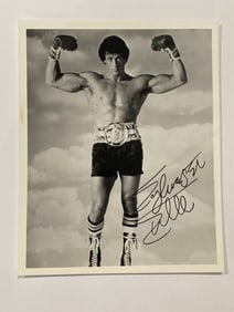 Sylverster Stallone Autographed Rocky Photo