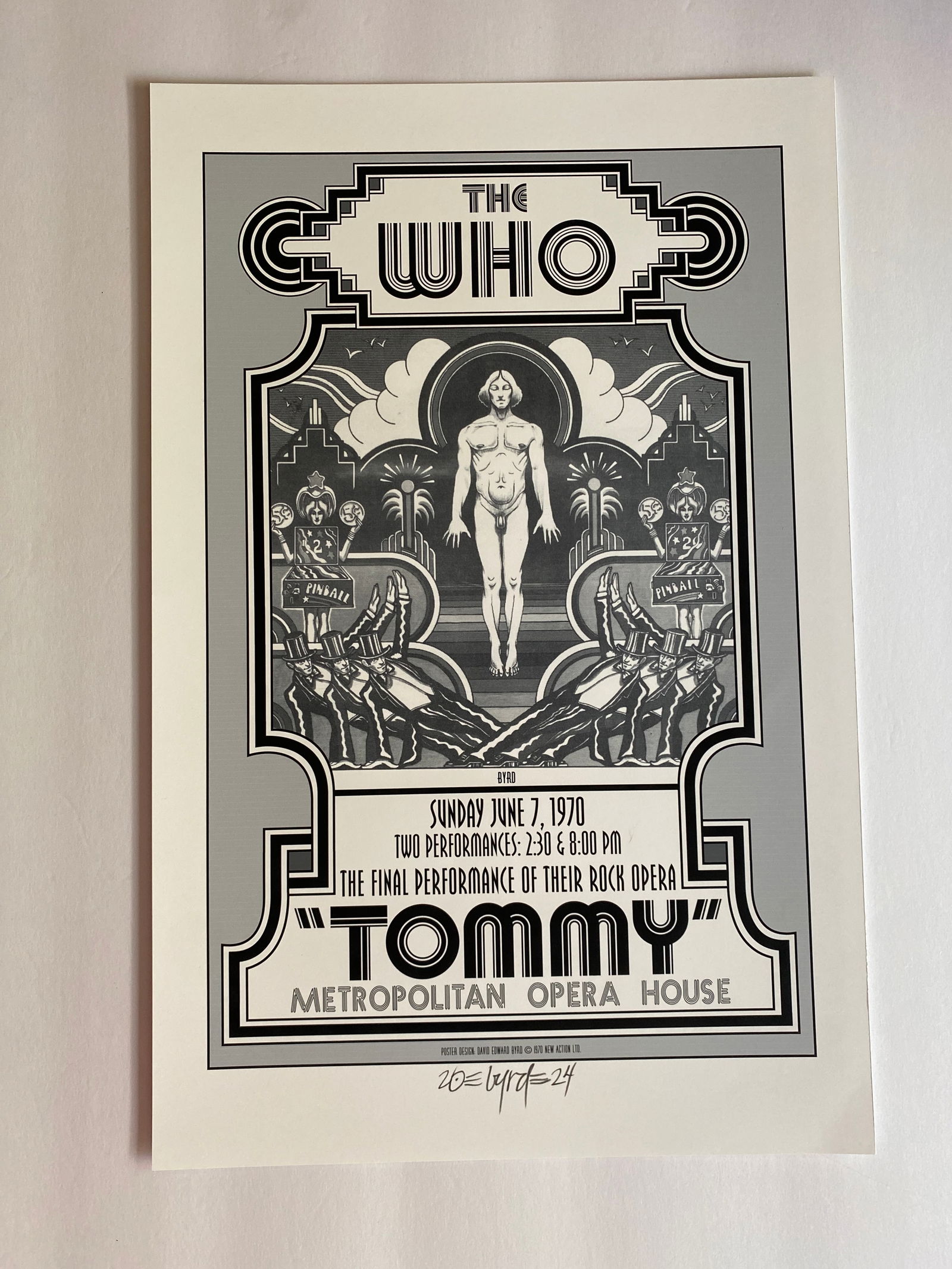 The Who Tommy Fillmore Concert Poster signed by David Byrd (1 of 1)