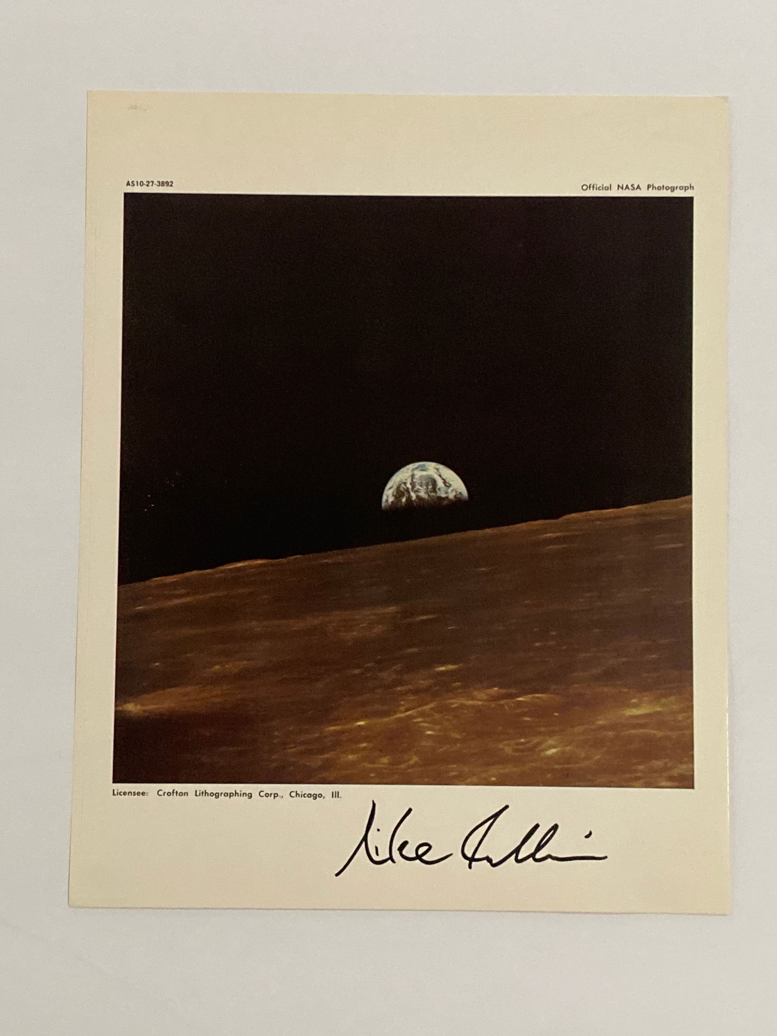 Mike Collins Autographed Apollo 11 Photo (1 of 1)