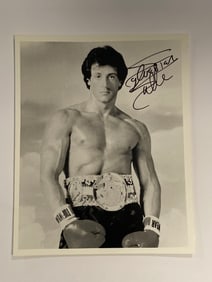 Sylverster Stallone Autographed Rocky Photo