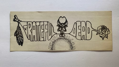 Grateful Dead 1970's Fan Art Bumper Sticker