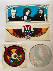 Grateful Dead 1980's Concert Lot Stickers (4)