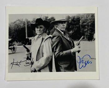 James Coburn & Kirk Douglas Autographed Photo