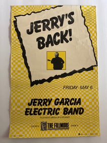 Jerry Garcia Band Fillmore Concert Poster