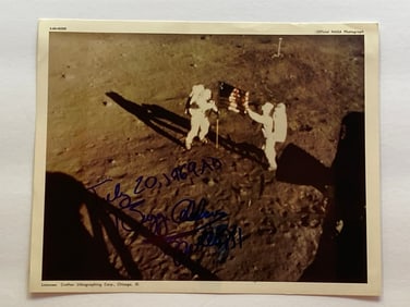 Buzz Aldrin Autographed Apollo 11 Photo