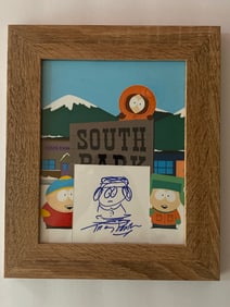 Trey Parker SIgned South Park Drawing