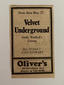 Velvet Underground 1968 Promo Ad