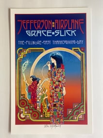 Jefferson Airplane Fillmore Concert Poster signed by David Byrd