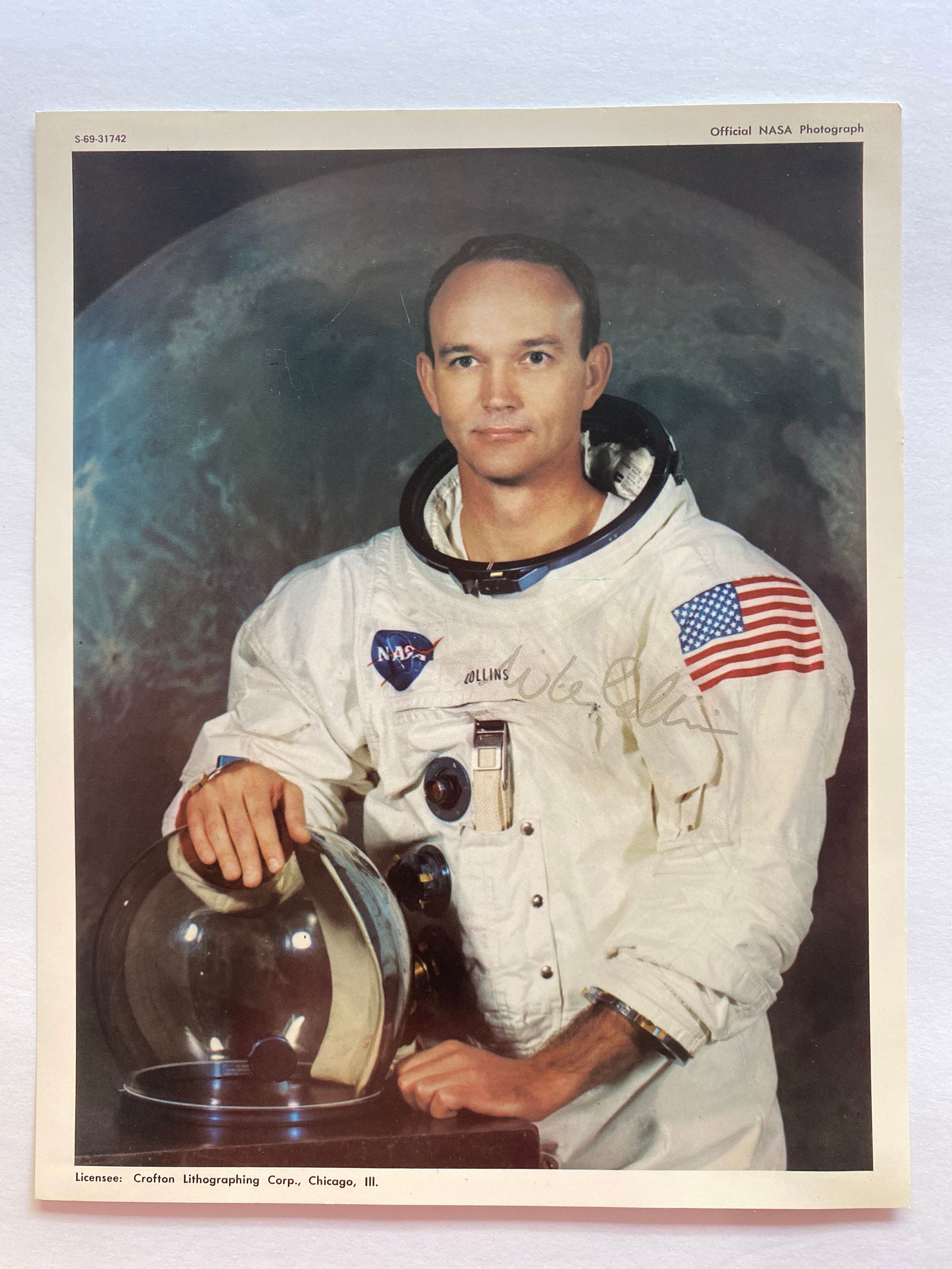 Mike Collins Autographed Appollo 11 Photo (1 of 1)