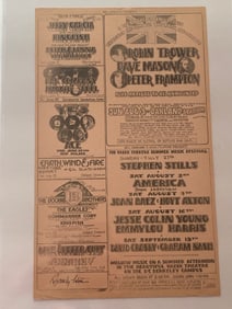 Jerry Garcia Fillmore Concert Poster signed Randy Tuten