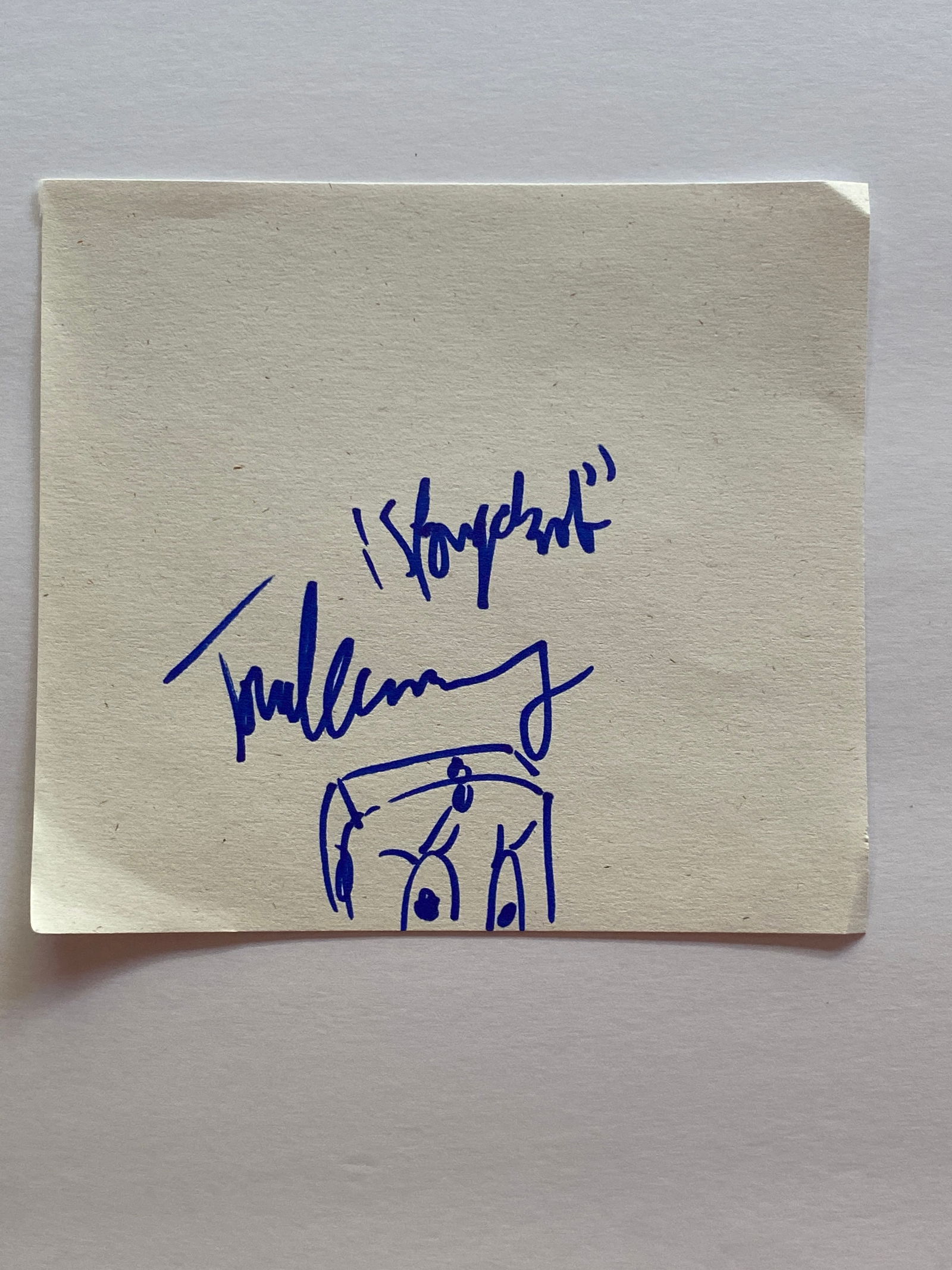 Tom Kenny Signed Sponge Bob Drawing (1 of 1)