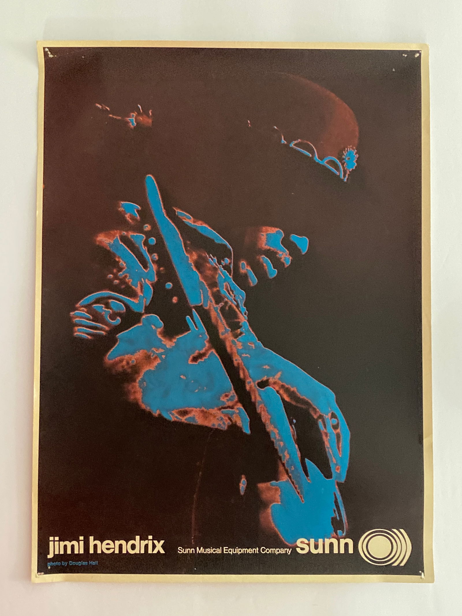 Jimi Hendrix 1960's Sun Music Poster 1st Printing: Rare Jimi Hendrix 1960's Sun Music Poster. 10.5x14-inch poster