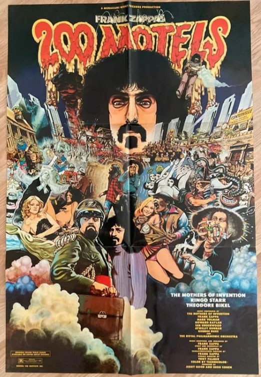Frank Zappa 200 Motels Album Poster 1st Printing: Frank Zappa 200 Motels Album Poster 1st Printing — 33.5x22-inch