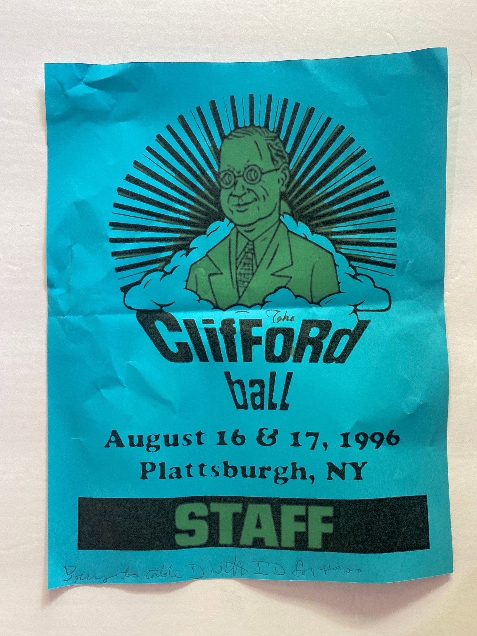 Phish 1996 Original Clifford Ball Concert Flyer: The Phish 1996 Clifford Ball Concert Flyer (1st printing) is a rare piece of jam band history from the group’s groundbreaking two-day festival at the decommissioned Plattsburgh Air Force Base in New