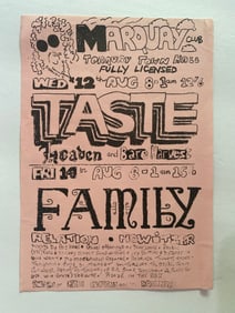 Taste & Derek & The Dominos 1970 Concert Handbill