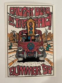 Rare Grateful Dead 1994 Las Vegas Caught Dead in Traffic Handbill