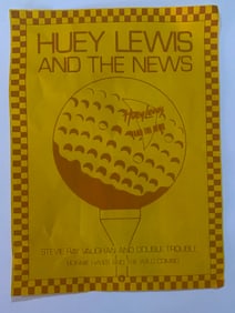Huey Lewis & Stevie Ray Vaughn Concert Handbill Flyer