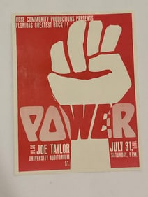 Power 1971 Concert Handbill 1st printing
